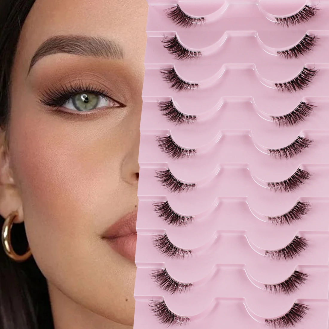 Natural False Eyelashes Soft and Light Effect