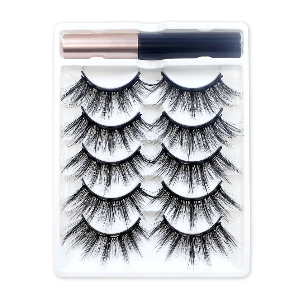 False Eyelashes with Reusable Magnetic Eyeliner