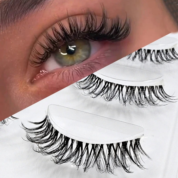 Natural False Eyelashes Fluffy Effect