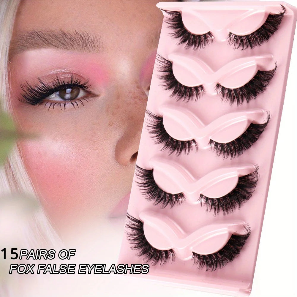 Russian Volume False Eyelashes for Cat Eyes