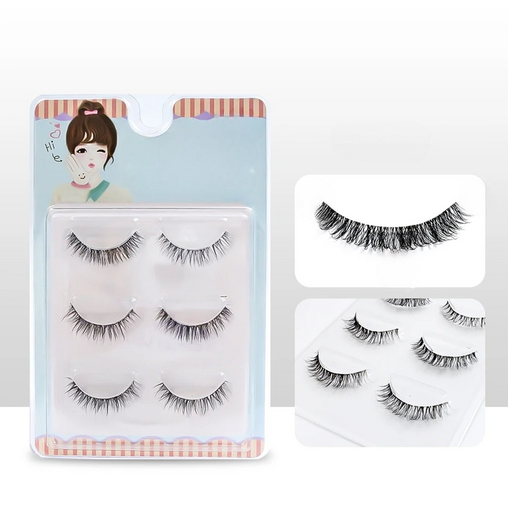 Natural False Eyelashes Fluffy Effect